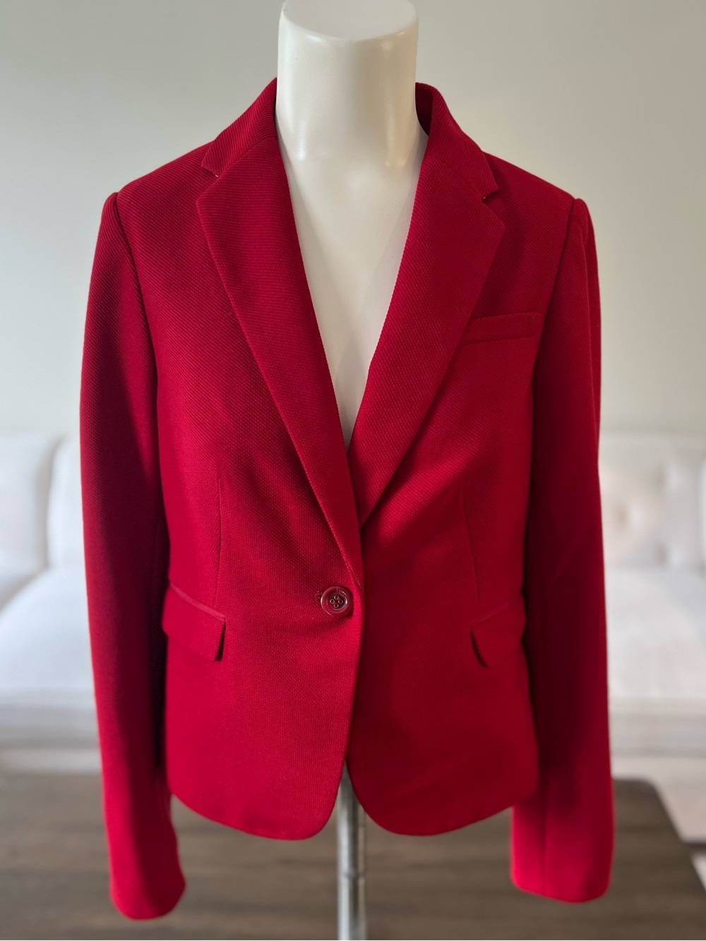 The Limited Red Blazer Jacket Women’s Single Button Career Office Workwear
